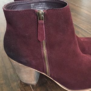 Awesome maroon suede BP booties!
